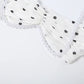 Polka Dot Print 2 Piece Set Woman Beads Decoration Halter Backless Tank Tops+Ruched Long Skirt Y2K Elegant Style Suit