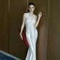 Woman Evening Dresses 2026 Luxury Elegant Sexy Satin Halter Neck Backless Maxi Dress