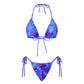Women 2 Pieces Bikini Swimsuit Spaghetti Strap Top Tie Side Triangle G-Thong Bathing Suit Beach Holiday Swimwear