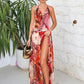 Summer Chic Flower Print Sling Dress Woman Lace-Up Halter Backless High Splits Hem Vacation Beach Party Elegant Vestidos
