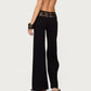 Women Crochet Knit Pants Y2k Low Waist Drawstring Cover Up Pant Sexy Wide Leg Stretchy Hollow Out Vacation Beach Pants