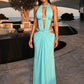 Sexy Summer Dress Women Vacation print Patchwork Hollow Fashion Halter Backless Ruched Elegant Party Club Long Bodycon