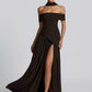 Off-shoulder Backless Sexy Maxi Dress Women Fashion Strapless Sleeveless Pleated Thigh High Split Club Party Long Dress