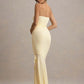 Off-shoulder Strapless Sexy Maxi Dress Women Fashion Elegant Sleeveless Backless Bodycon Pleated Club Party Long Dress