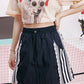 2024 summer new arrival Cyan lace stitching A-line casual sports breathable workwear skirt for women