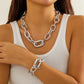 Vintage Punk Heavy Metal Big Chunky Chain Necklace for Women Goth OT Buckle Lock Choker Grunge Jewelry Steampunk Men