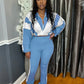 Contrast Patchwork Tracksuit 2 Piece Set Women Zipper Cardigan Jacket+Skinny Pants Casual Fashion Simple Sporty Suit