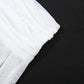 White Mesh Sheer 2 Piece Set Turtleneck Flared Sleeve Top Split Skirt Sexy Outfits Women's Matching Sets