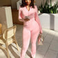 Casual Sporty 2 Piece Set Women Tracksuit Basic Stretch Zip Jacket+Stretch Flare Pants Matching Fitness Street Outfit