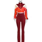 Casual 2 Piece Set Women Tracksuit Sporty Patchwork Zip Crop Jacket+High-Waist Leggings Matching Street Activity Suit