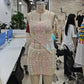 Women Y2K Crochet Mini Skirt Outfit Backless Asymmetric Hem Halter Top and Bodycon Skirt Festival Matching Set