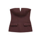 Off Shoulder Tube Top Women Sexy Strapless Crop Top Woman Fashion Backless Short Tops for Women Spring Bustier Vest Top