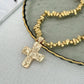 Vintage Irregular CCB Beaded Chain Necklace for Women Collares Goth Cross Jesus Pendant Choker Party Neck Jewelry Men