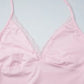 Lace Trim Deep V Neck Crop Top Sexy Tanks & Camis Summer Fashion Woman Clothing Solid Halter Tops