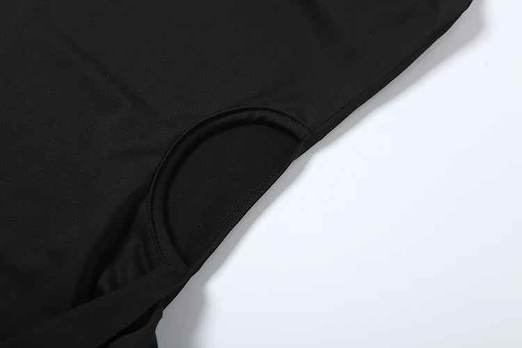 Casual Long Dress Woman Ruched Kink Design Skew Inclined Shoulder Sleeveless Backless Street Fashion Style Slim Vestidos