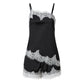 2 Piece Pajamas Sets for Women Summer Solid Sleeveless Lace Patchwork Cami Tops + Elastic Waist Shorts Loungewear