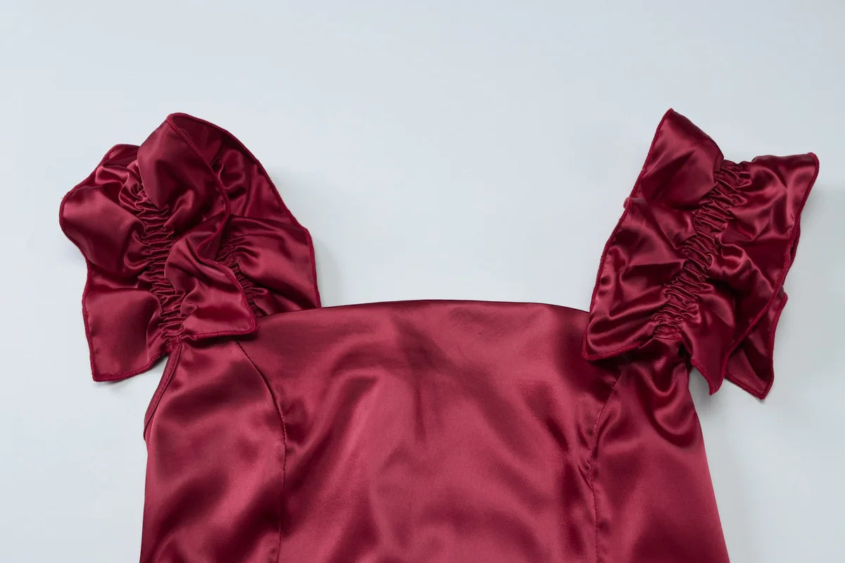 Elegant Satin Off Shoulder Long Maxi Dresses 2025 Woman Graduation Dresses Evening Party Gown Red Black