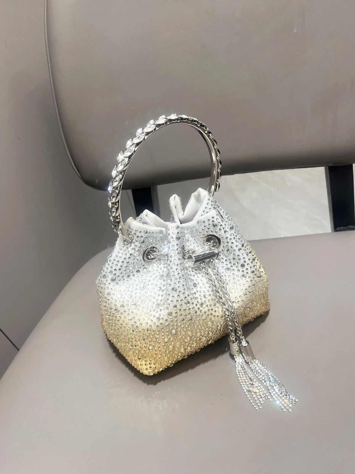 Rhinestones Evening clutch Bag Purses and handbag luxury Designer shoulder bag Shiny Crystal Clutch purse bucket bag