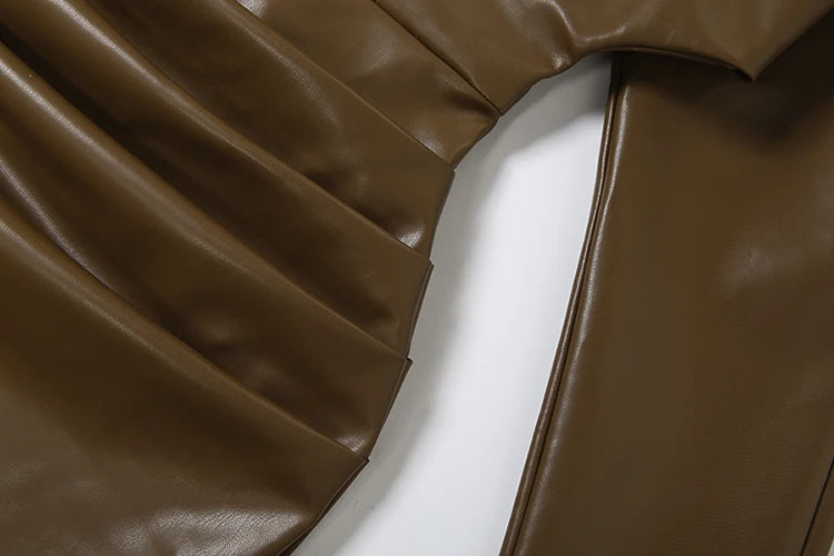 Furry Patchwork Mini Dresses WomanFaux Leather Skew Collar Full Sleeve Backless High Waist Fashion Classic Mini Bodycon