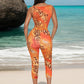Hollow Cross Knot Romper Women Sexy Sleeveless Bandage Leopard Print Sexy Workout Activity Streetwear Skinny Playsuit