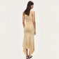Ruched Sleeveless Long Dress with Asymmetrical Hem 2026 Yellow Classy Dresses for Woman Elegant