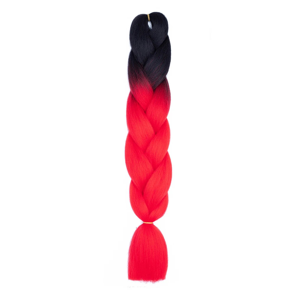 24 Inch Jumbo Braids Extensions Synthetic Braiding Hair Afro Ombre Color kanekalon Hair for Children Braid