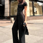 Fall Winter 2 Piece Set Long Sleeve Top Wide Leg Pants Suit Casual Clothing Cozy Lounge Sets Women Outfit