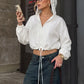Jacquard Hooded Crop Jacket Women Trend Autumn Fashion Pleats Zip Patchwork Full Sleeve Trend Street Sporty Outfits