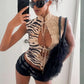 Print Stand Collar Tie Front Hollow Sleeveless Crop Tops Y2k Streetwear 2026 Summer Women Graphic T Shirts