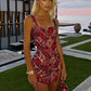 Multicolour Pattern Sequins Sexy Mini Dress Women Fashion Square Collar Sleeveless Backless Sparkle Club Party Dresses