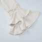 Lace Trim V Neck Flare Sleeve Long Dresses Fall Elegant Clothes for Woman Party Dress French Style