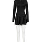 Casuals Sporty 2 Piece Set Women Autumn Basic Zip Tight Coat+Ultra-Short Pleated Flared Skirt Solid Street Outfits