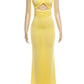 Evening Party Dress Women Elegant Hollow Backless Fashion Classic Halter Ruched Patchwork Sexy Vacation Chic Maxi Bodycon
