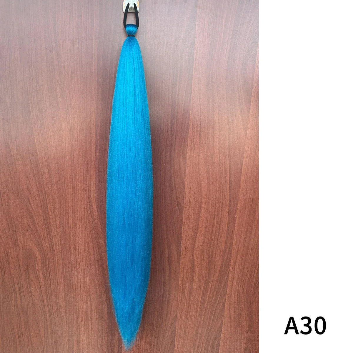 Synthetic Long Straight Ponytail Extensions With Rubber Band DIY Braided Ponytail Purple Hair Accessories for Halloween
