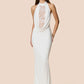 Halter Lace V Neck Sexy Maxi Dress Women Gown Elegant Lace Sheer Off-shoulder Backless Bodycon Club Party Long Dresses