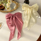Bow Ribbon Hair Clip for Women Bowknot Barrettes Girls Solid Stain Spring Ponytail Clip Headband Hair Accessories Headwear Gift