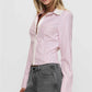 Fashion Women Striped Shirt Long Sleeve Shirt Button-down Elegant Ladies Blouse Fall Spring Work Out Tops Casual Daily