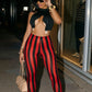 Zebra Stripe Print Women Pant See Through Skinny Elasticity Sexy Midnight Hottie Autumn Fashion Classic Streetwear
