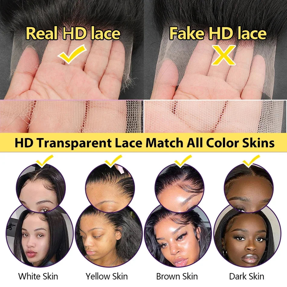 Pre Plucked Reddish Brown Body Wave 13x6 13x4 HD Lace Frontal Human Hair Wig