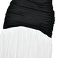 Deep V Neck Backless Pleated Long Dresses Black and White Patchwork Sexy Party Dresses Woman Elegant