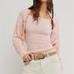 Women Knitted Cropped Bolero Shrug Open Front Long Sleeve Balloon Sleeve Ribbed Trim Short Cardigan Sweet Casual Outerwear Top