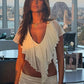 Ruffled Sexy Two Piece Set Women V Neck Sleeveless Tank Top Mini Skirt Matching Sets Female Club Party Dress Sets
