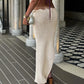 Hollow Knitted Twisted Low Waisted Skirt Beach Vacation Style Sexy Split Long Skirts Women Clothing
