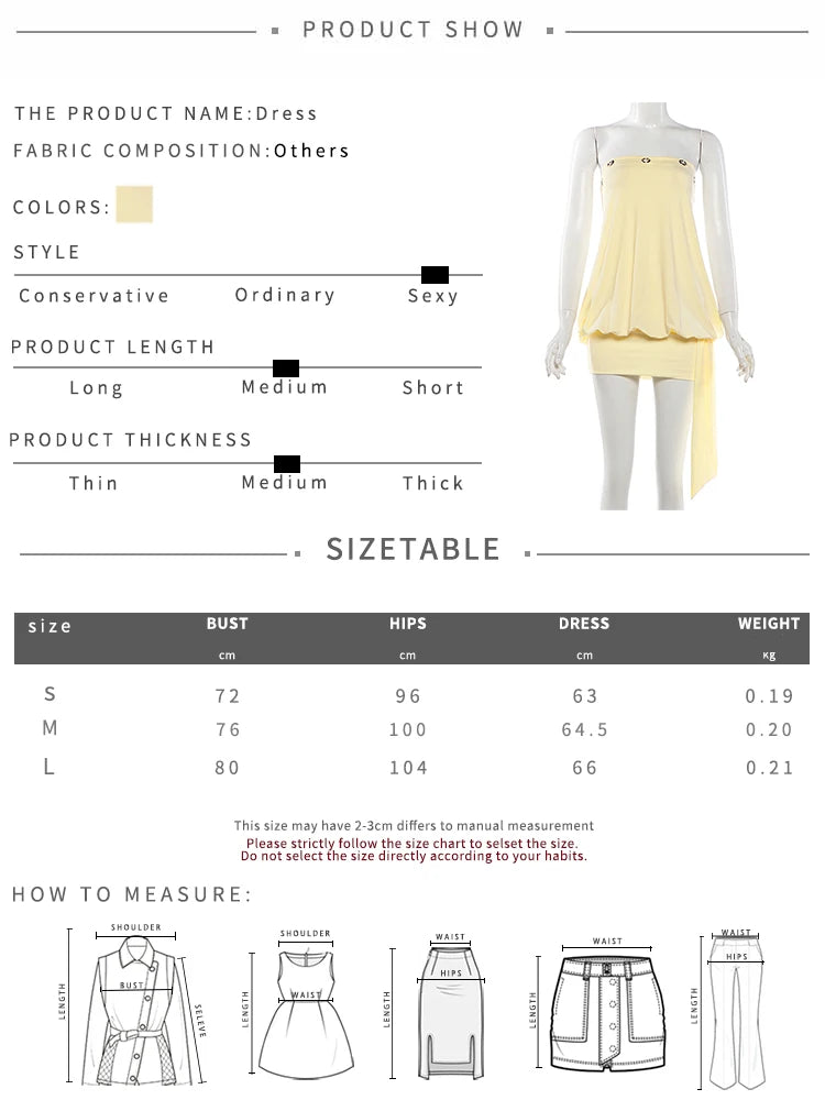Tassel Decoration Mini Dress Woman Metal Rings Wrap Chest Backless Skinny Peach Hip Vacation Elegant Style Bodycon