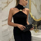 Turtleneck Basic Knit Tank Tops Women Vest Pullovers Metal Ring Camisole Sleeveless Skinny Knitted Tops Y2K Cropped Top
