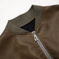 Vintage Brown PU Leather Jacket Women Fashion Winter Clothes Zip Up Short Jacket Cropped Coat Outerwears
