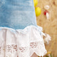 2025 Summer New Arrivals Lace And Lace Patchwork A-Line Denim Skirt For Women
