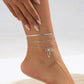 Boho Summer Beach Thin Chain Anklets for Women New Trend Vacation Simple Bowknot Ankle Chains Barefoot Foot Jewelry