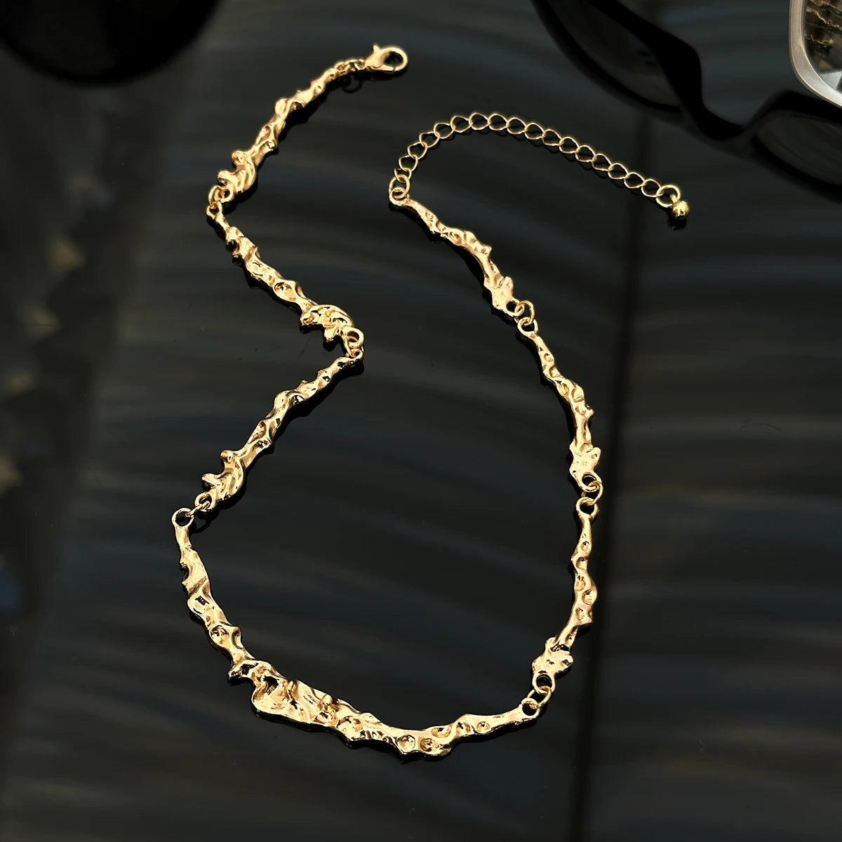 Simple Irregular Bone Chain Necklace for Women 2024 Trend Goth Metal Choker Aesthetic Jewelry Accessories Steampunk Men