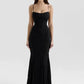 Lace Up Backless Fishtail Maxi Dresses for Woman Blue Dress Elegant Party Outfits Summer 2025